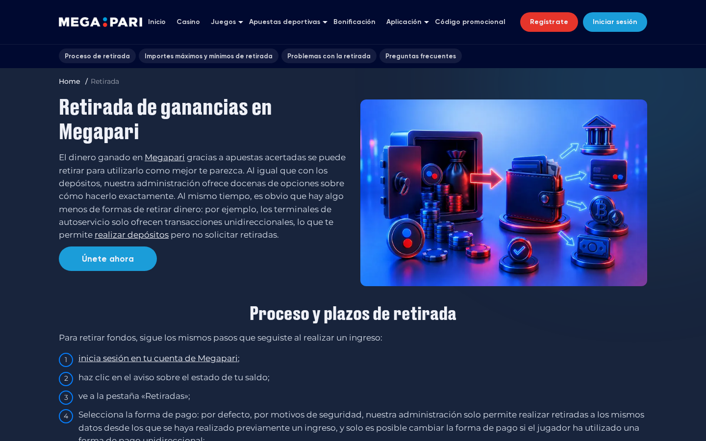 Captura real de fuente sobre MegaPari